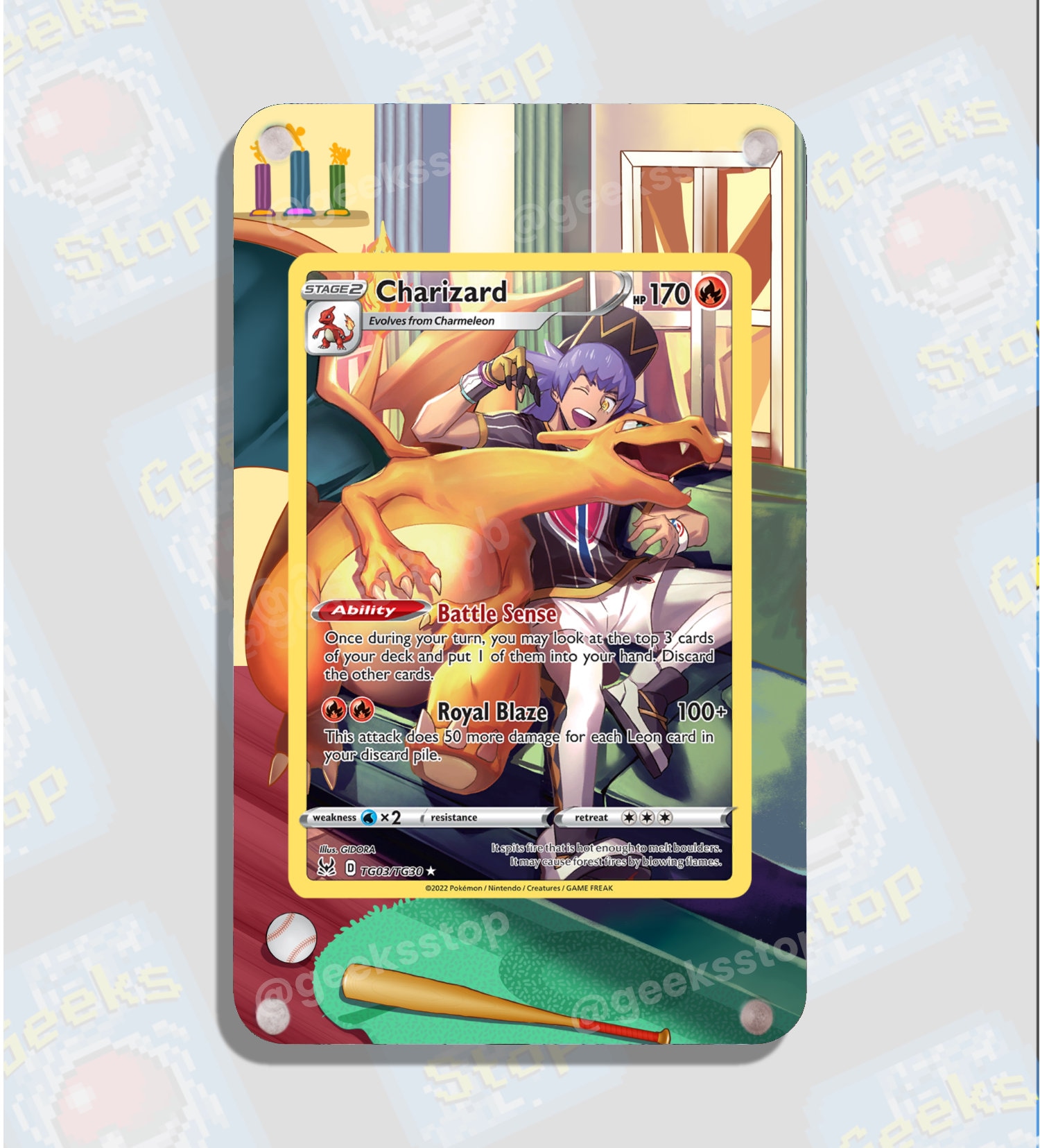 Charizard TG03 | Extended Art Display Case for Pokemon Card
