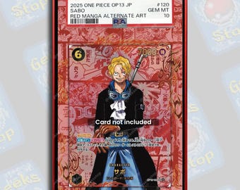 Sabo Red Manga OP13 PSA TAG Beckett | Extended Art Display Case for Graded OPTCG
