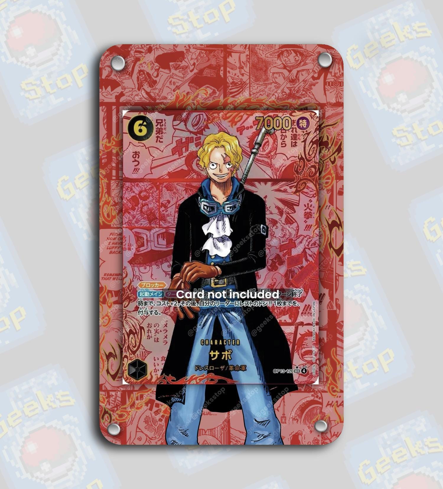 FT トレカ ポストカード サボ レッド マンガ OP13 | OPTCG用拡張アートディスプレイケース