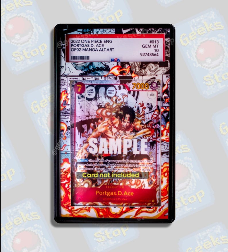 Ace Manga PSA CGC Beckett | Große Kunst Vitrine für Graded OPTCG Bild 1