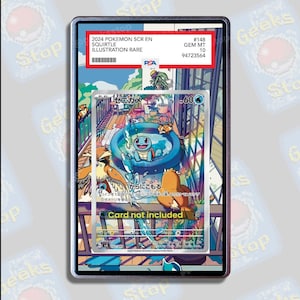 Carapuce AR PSA CGC Beckett | Grande vitrine artistique pour carte Pokémon