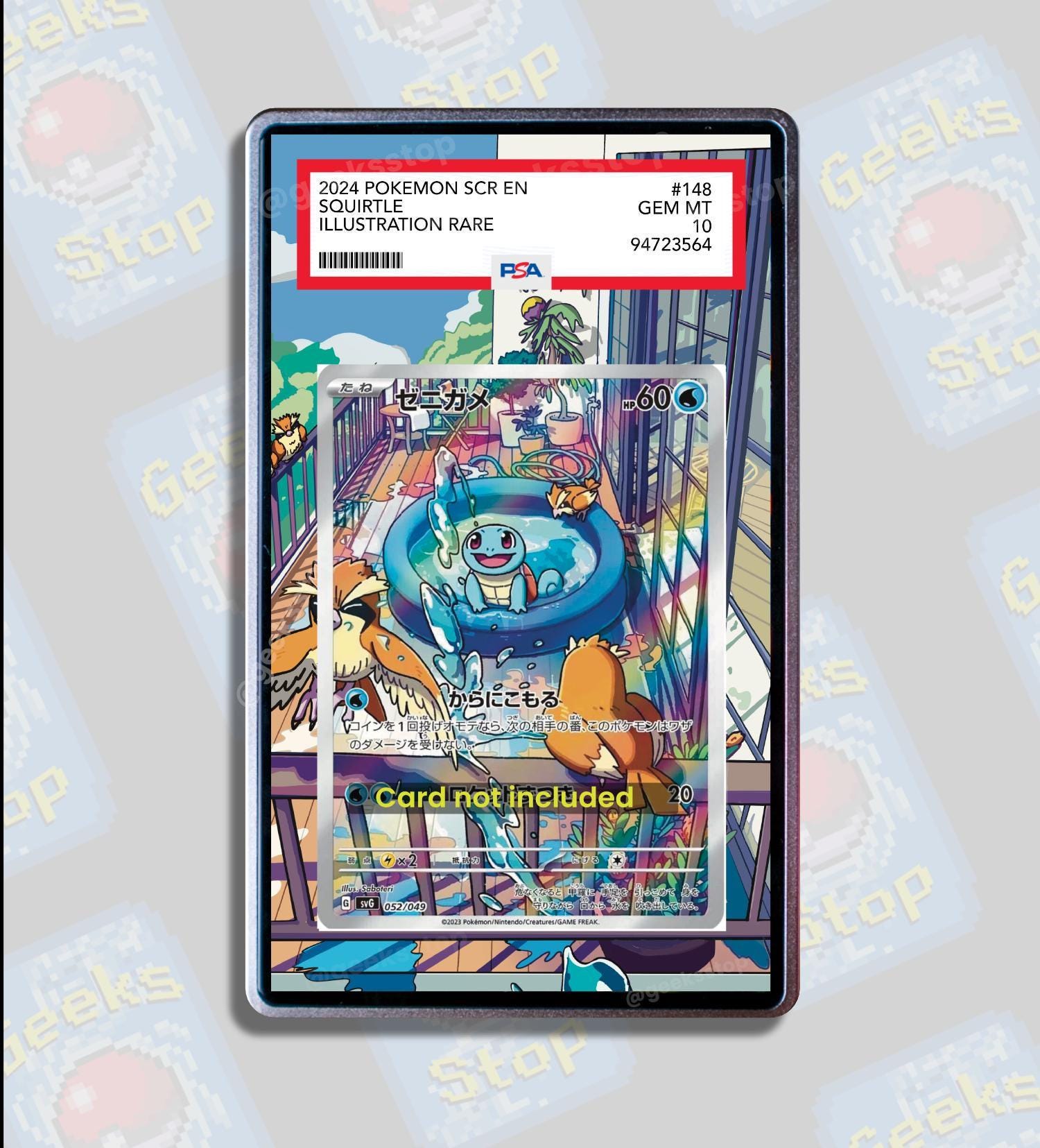 Squirtle AR PSA CGC Beckett | Extended Art Display Case for Pokemon Card -  Etsy