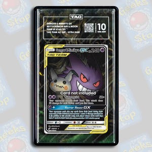 Gengar Mimikyu GX Alt Art PSA TAG Beckett | Extended Art Display Case for Pokemon Card