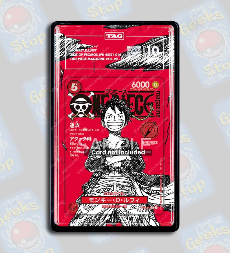 Luffy Magazine Vol. 20 Promo PSA TAG Beckett | Extended Art Display Case for OPTCG