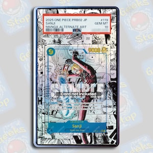 Sanji Manga PRB02 PSA TAG Beckett | Extended Art Display Case for Graded OPTCG