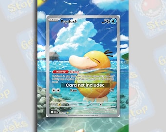 Psyduck AR 226 | Extended Art Display Case for Pokemon Card