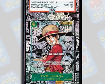 Luffy Manga OP13 PSA TAG Beckett | Extended Art Display Case for Graded OPTCG