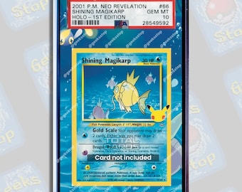Glänzendes Karpador PSA CGC Beckett | Große Kunst Vitrine für Pokemon Karte