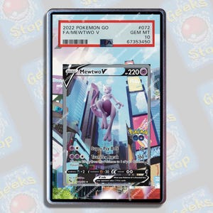 Mewtwo V Alt Art PSA CGC Beckett | Extended Art Display Case for Pokemon Card
