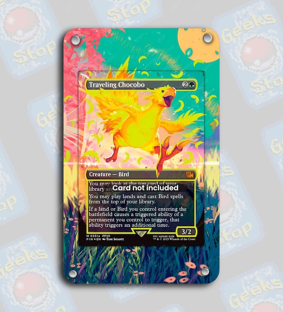 Traveling Chocobo (yellow) | Extended Art Display Case for MTG - Etsy