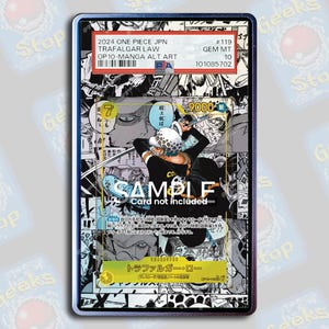 Law Manga OP10 PSA TAG Beckett | Große Kunst Vitrine für Graded OPTCG