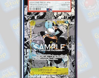 Law Manga OP10 PSA TAG Beckett | Vitrine d'exposition étendue pour OPTCG gradué