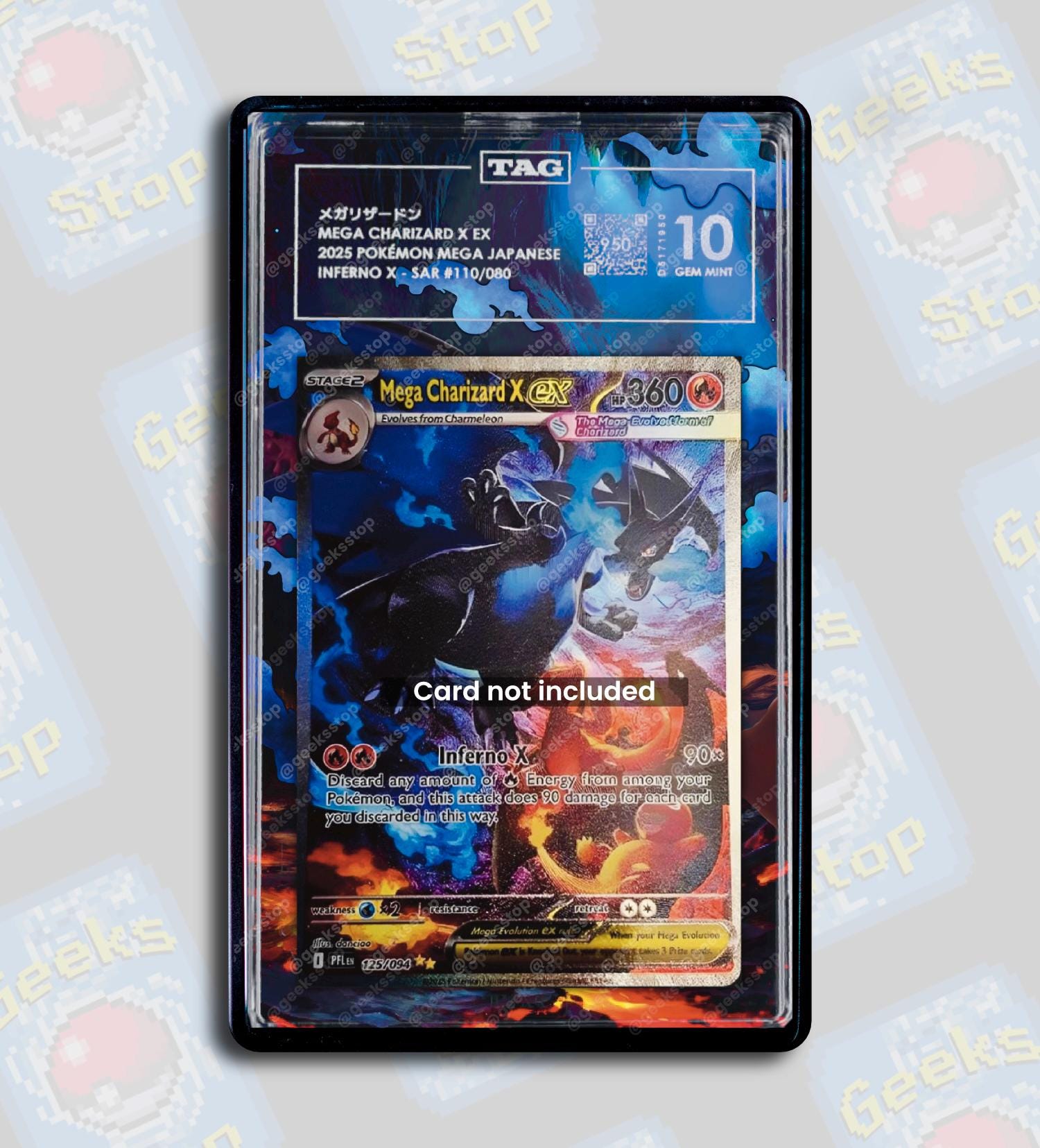 Mega Charizard X Ex SAR PSA TAG Beckett | Extended Art Display