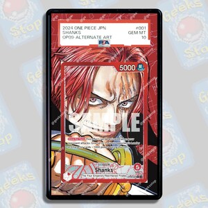Shanks Leader OP09 PSA CGC Beckett | Extended Art Display Case for Graded One Piece Card