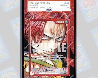 Shanks Leader OP09 PSA CGC Beckett | Extended Art Display Case for Graded OPTCG