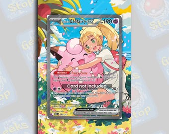 Lillie's Clefairy ex SAR 280 | Extended Art Display Case for Pokemon Card