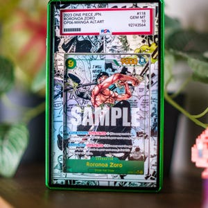 Roronoa Zoro Manga | PSA CGC Beckett Display Case Extended Art for One Piece Card