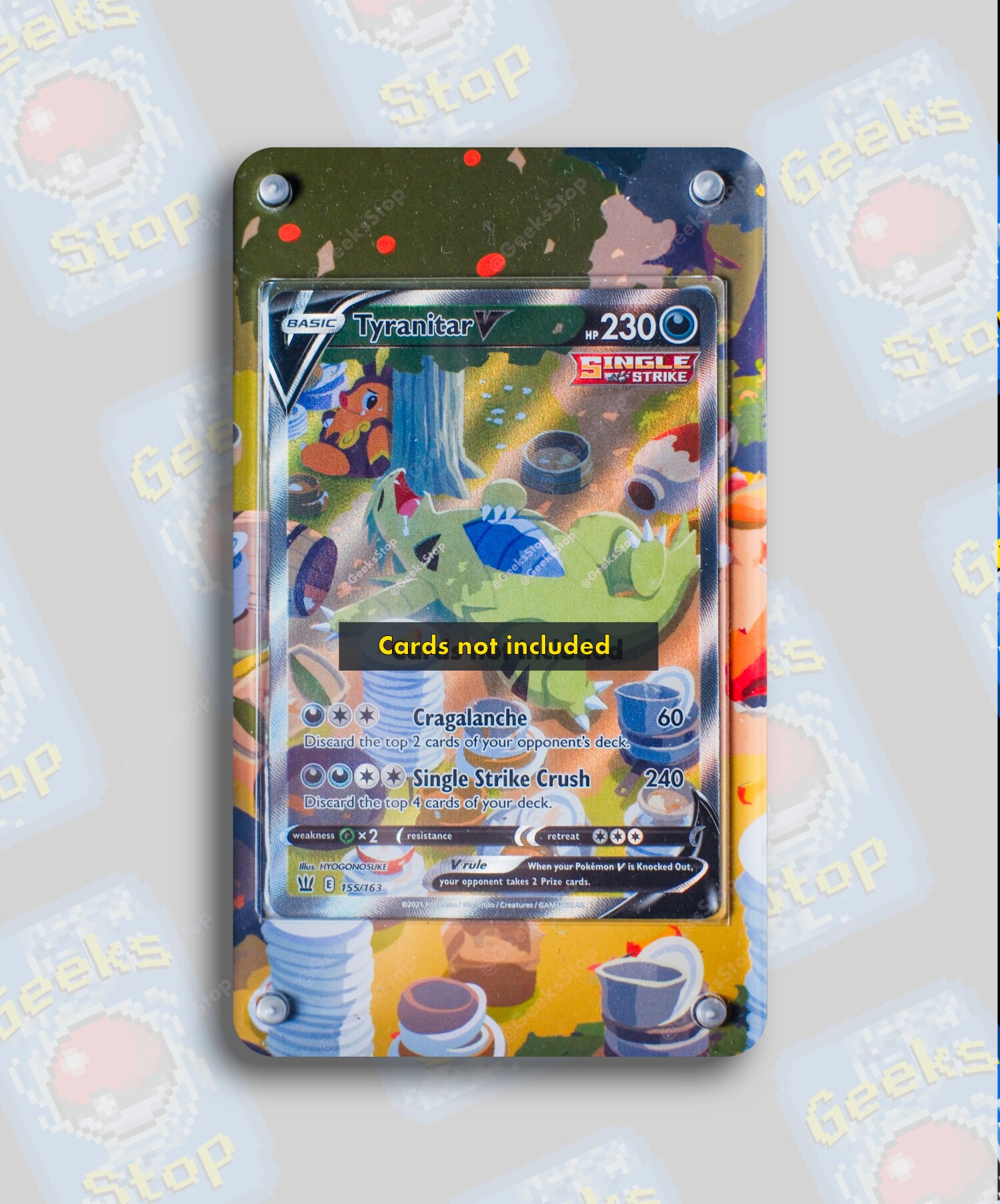Tyranitar V Alternate Art | Extended Art Display Case for Pokemon