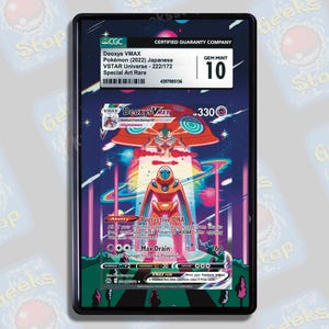 Deoxys VMAX PSA CGC Beckett | Extended Art Display Case for Pokemon Card