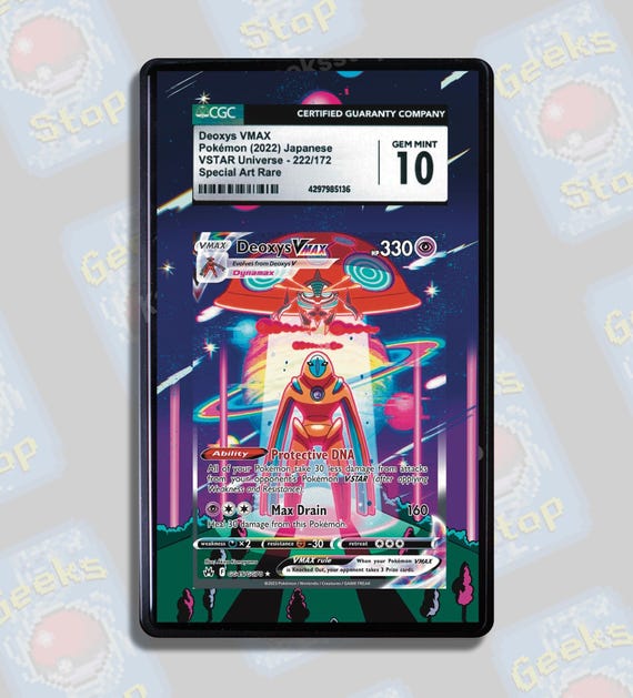 deoxys vmax pokemon card Pokmon TCG: & VSTAR Battle Box (3 Foil Promo Cards, 1 Oversize Foil & 4 Booster Packs) : Toys & Games this item offers a spectacular aesthetic for a gallery DEOXYS VMAX Pokemon TCG