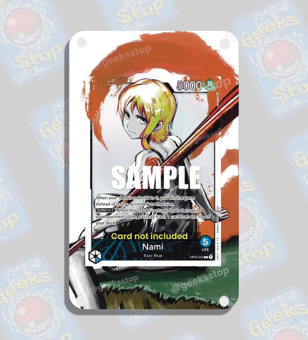 Nami OP03 Alt Art Leader | Extended Art Display Case for OPTCG - Etsy