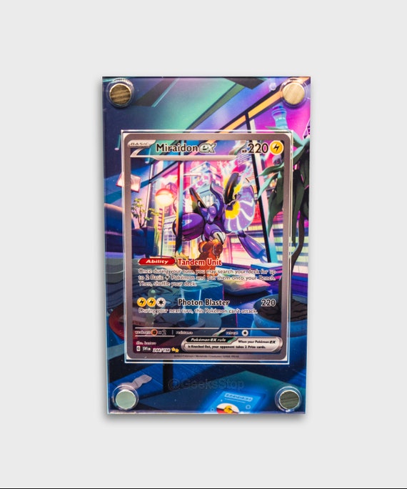 Miraidon Ex | Extended Art Display Case for Pokemon Card - Etsy Miraidon Ex | Extended Art Display Case for Pokemon Card - Etsy