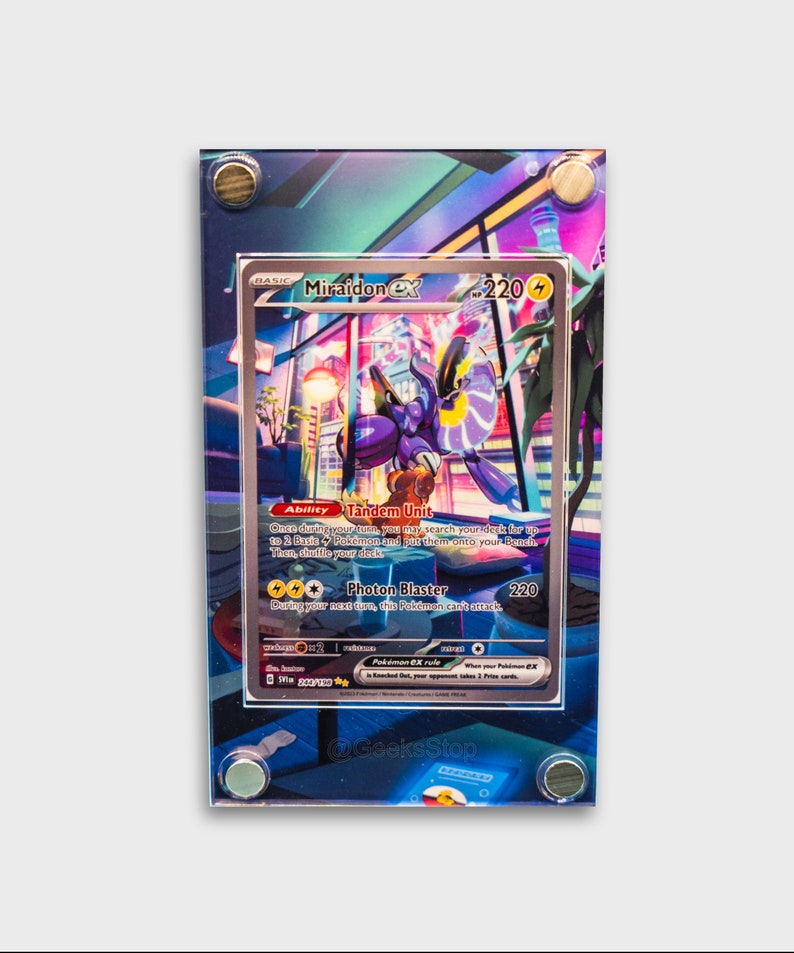 Miraidon Ex Alt Art Custom Pokémon Card Display Case Etsy Australia