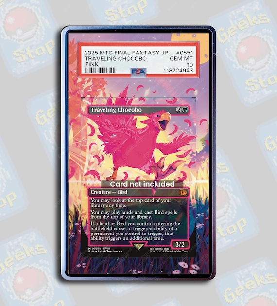 Traveling Chocobo (pink) PSA TAG Beckett | Extended Art Display