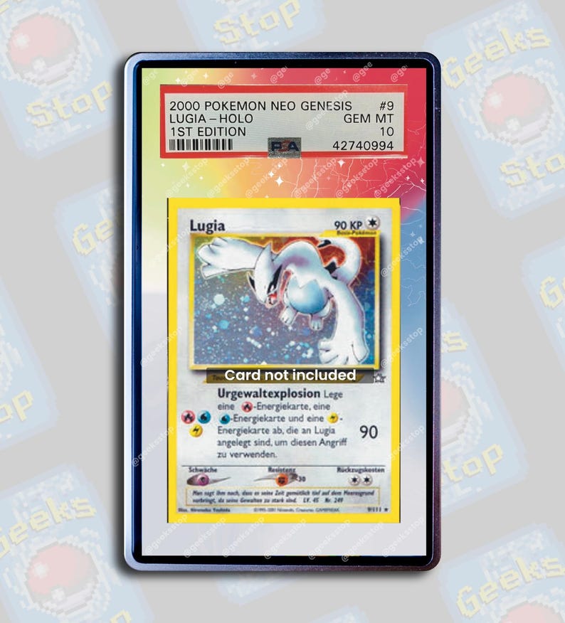 Lugia Neo Genesis PSA CGC Beckett | Extended Art Display Case for Pokemon Card