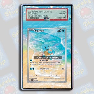 Squirtle 151 PSA TAG Beckett | Extended Art Display Case for Pokemon Card