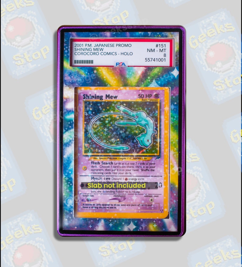 Shining Mew CoroCoro PSA | Display Case Extended Art for Graded Pokemon Card