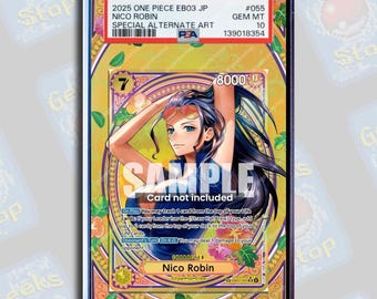 Nico Robin SP EB03 PSA Tag Beckett / Vetrina estesa per illustrazioni OPTCG graduate