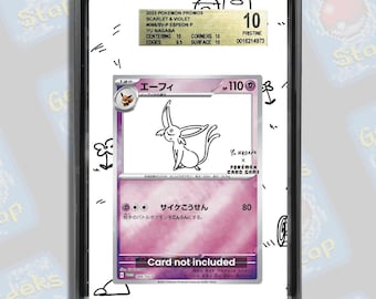 Espeon Yu Nagaba Promo PSA CGC Beckett | Extended Art Display Case for Pokemon Card