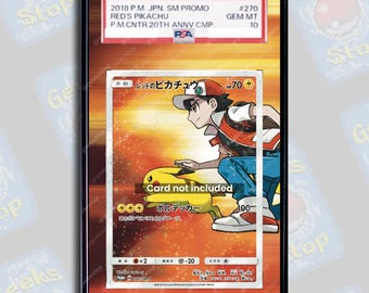 Red's Pikachu Promo PSA TAG BGS | Display Case Extended Art for Pokemon Card  - Etsy Israel