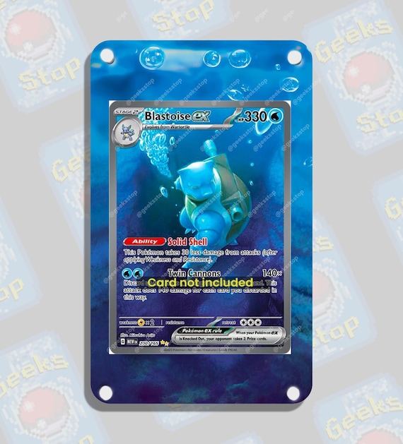 Blastoise Ex 151 | Extended Art Display Case for Pokemon Card - Etsy