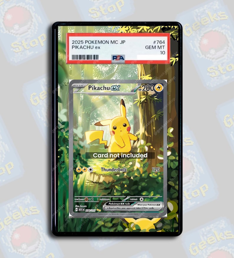 Pikachu ex 276 SAR PSA CGC Beckett | Extended Art Display Case for Pokemon Card