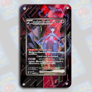 Mewtwo de la Team Rocket, ex SAR | Illustration détaillée de la vitrine pour carte Pokémon