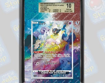 Mew Crown Zenith PSA CGC Beckett | Grande vitrine artistique pour carte Pokémon