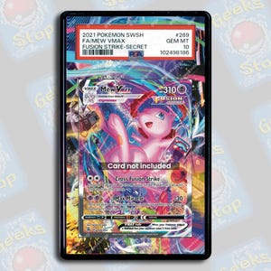 Mew VMAX Alt Art | PSA TAG Beckett Extended Art Display Case for Graded Pokemon Card