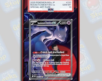 Team Rocket Mewtwo ex 281 SAR PSA TAG Beckett | Extended Art Display Case for Graded Pokemon Card