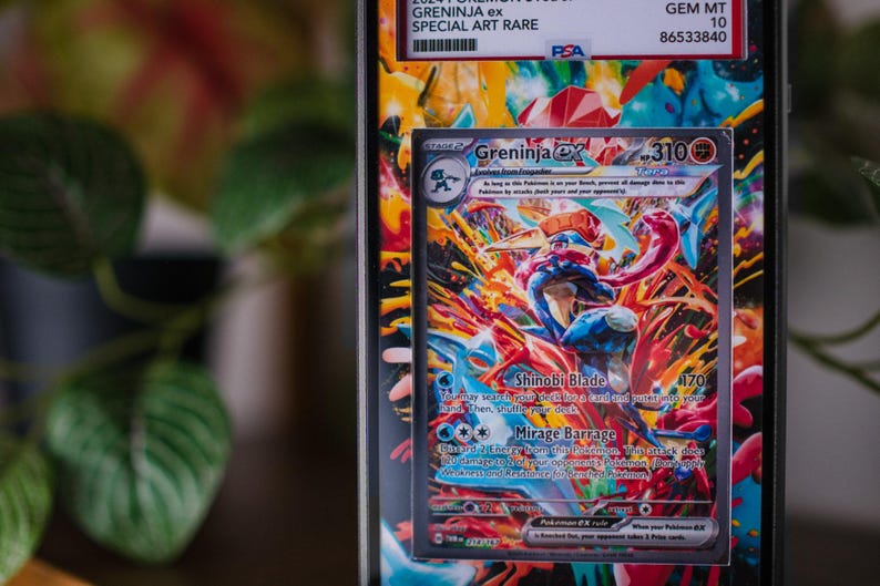 Greninja ex SIR | PSA Display Case Extended Art for Graded Pokemon Card