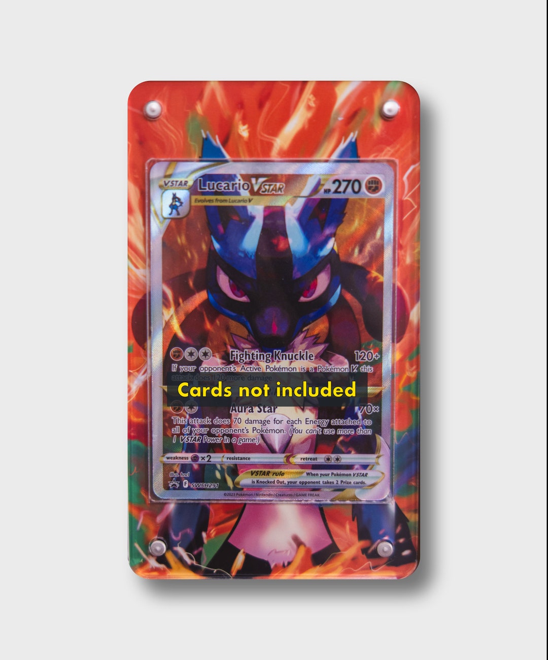 Lucario VSTAR Promo | Extended Art Display Case for Pokemon Card - Etsy Lucario VSTAR Promo | Extended Art Display Case for Pokemon Card - Etsy