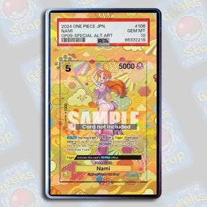 Nami SP OP09 PSA Tag Beckett | Extended Art Display Case for Graded OPTCG