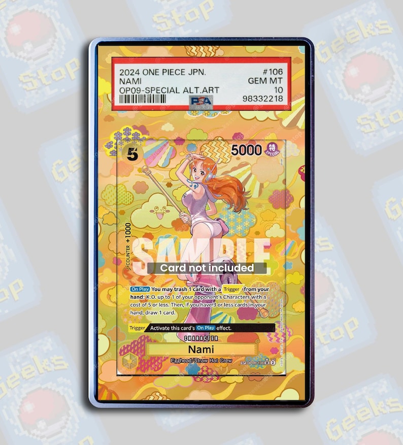 Nami SP OP09 PSA Tag Beckett | Extended Art Display Case for Graded OPTCG