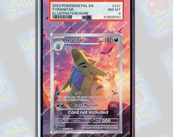Tyranitar AR PSA CGC Beckett | Extended Art Display Case for Graded Pokemon Card