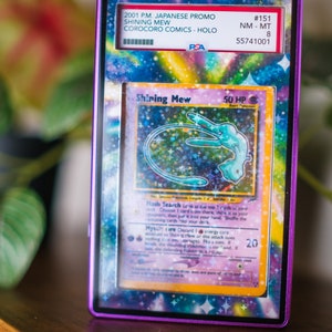 Shining Mew CoroCoro PSA | Display Case Extended Art for Graded Pokemon Card