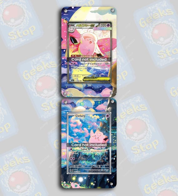 Clefairy AR and Mega Clefable Ex SAR | Extended Art Display Case