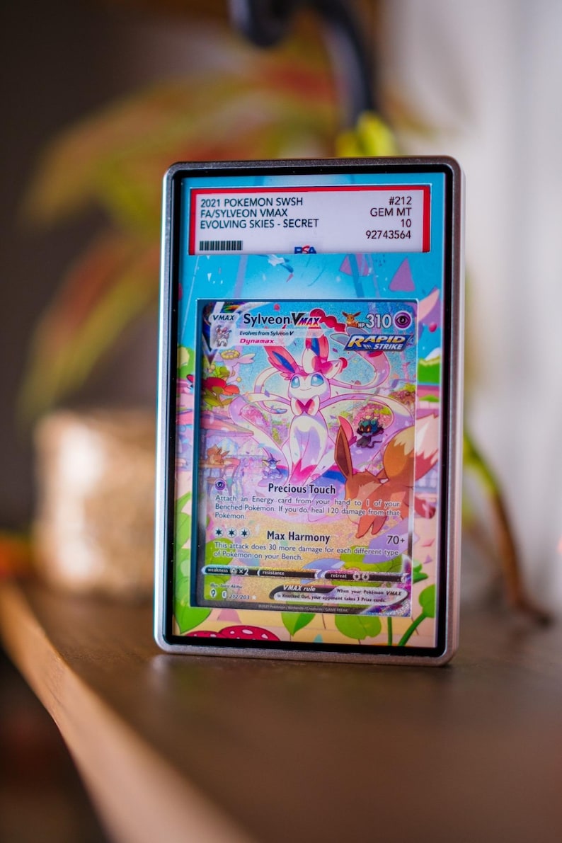 Sylveon VMAX Alt PSA CGC Beckett | Extended Art Display Case for Graded Pokemon Card image 3