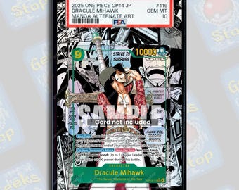 Mihawk Manga OP14 PSA TAG Beckett | Extended Art Display Case for Graded OPTCG