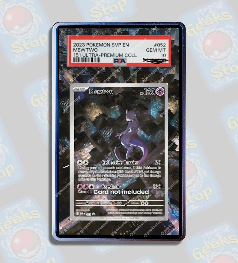 Mewtwo ex 151 AR Promo PSA CGC Beckett | Extended Art Display Case for Pokemon Card
